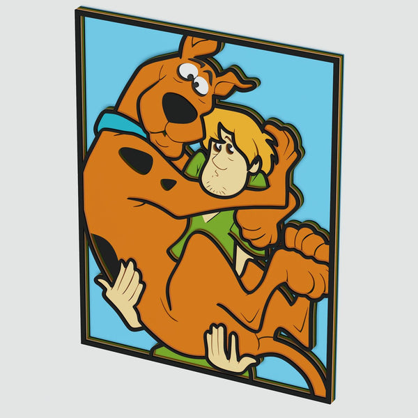Scooby And Shaggy Portrait Layered Design for cutting