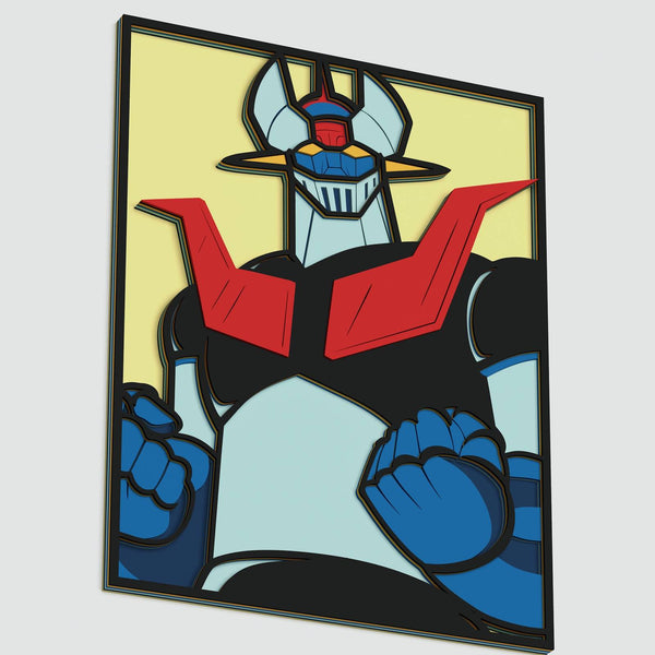 Mazinger Z Robot Layered Design for cutting