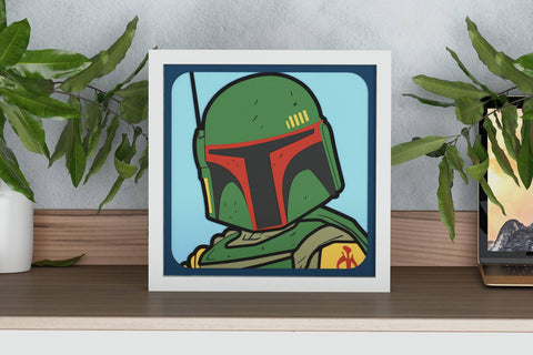 Boba Fett Shadow Box. File for cutting