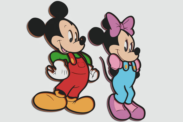 Teenage Mickey And Minnie Mouse Layered Design for cutting