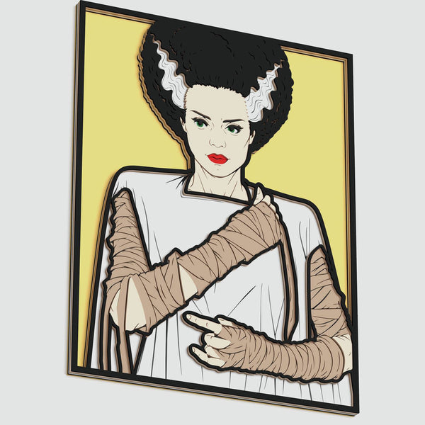 Bride of Frankenstein Layered Design for cutting