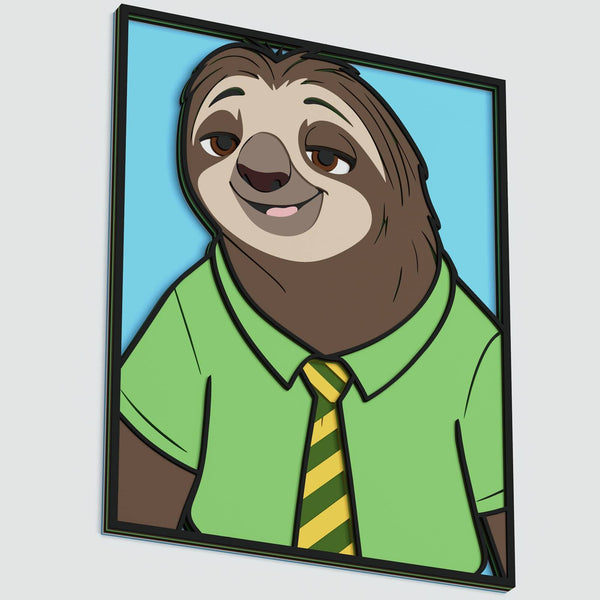 Flash Slothmore (Zootopia) Layered Design for cutting