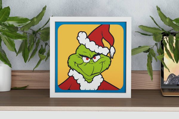 Grinch Shadow Box. File for cutting