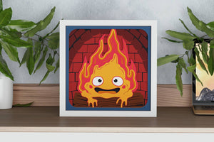 Calcifer Shadow Box. File for cutting