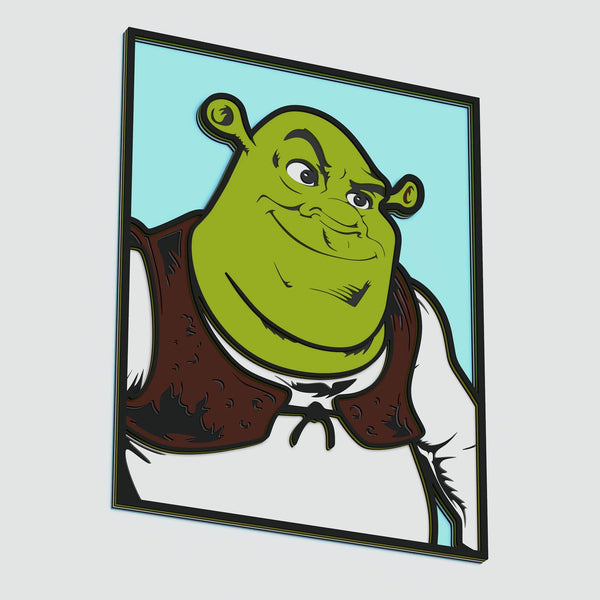 Shrek Portrait Layered Design for cutting