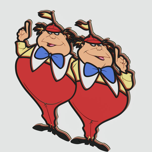 Tweedle Dee Tweedle Dum Layered Design for cutting