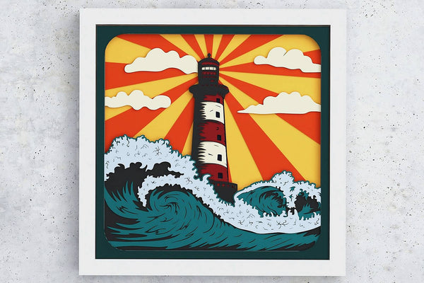 Lighthouse Shadow Box. File for cutting