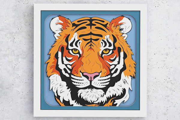 Tiger Shadow Box. File for cutting