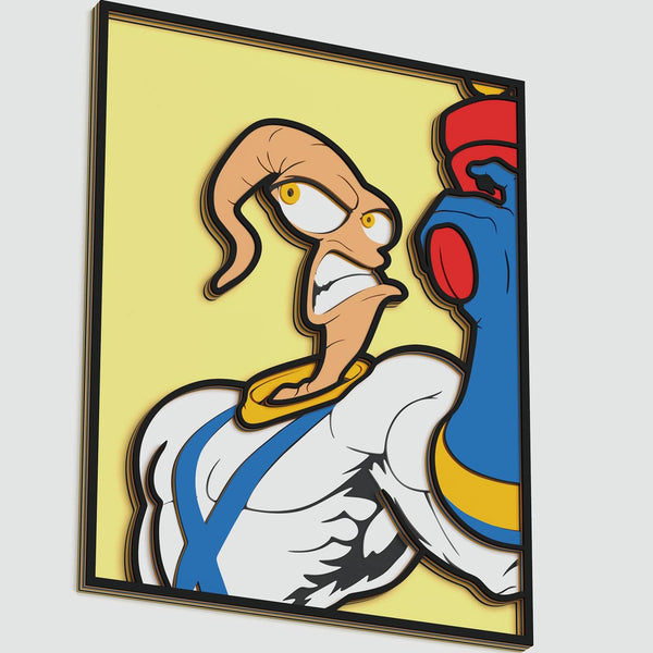 Earthworm Jim Layered Design for cutting