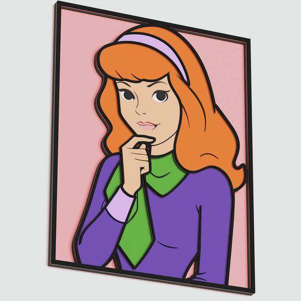 Daphne Blake Portrait Layered Design for cutting