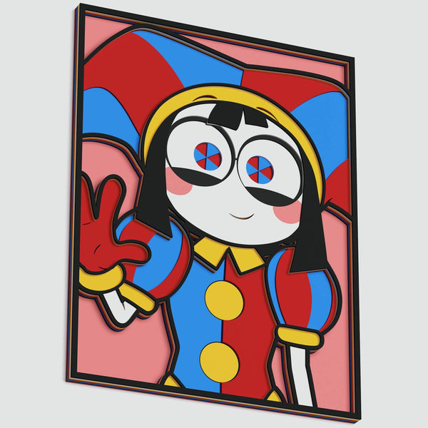 Pomni from The Amazing Digital Circus. Layered Design for cutting