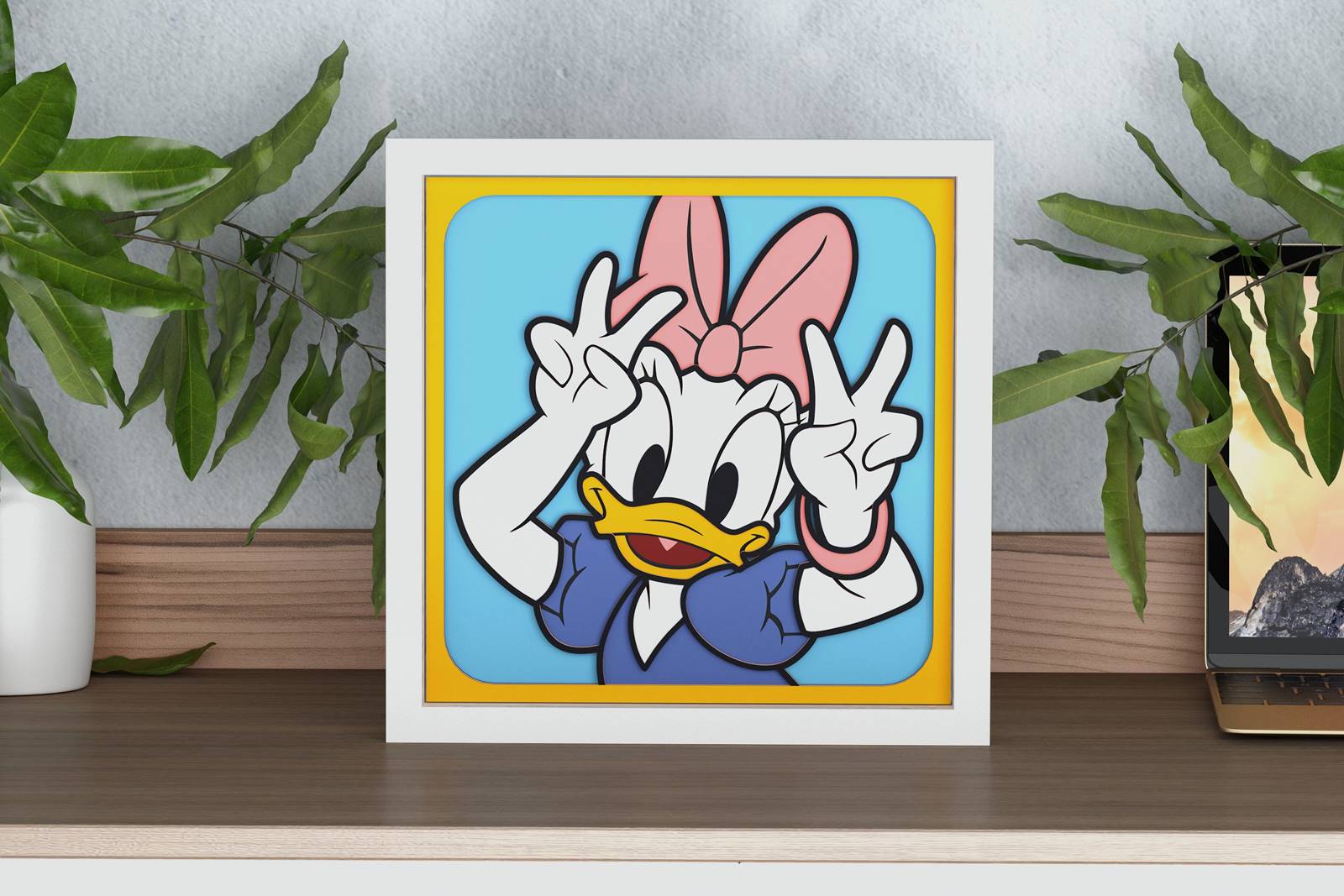 Daisy Duck Shadow Box. File for cutting