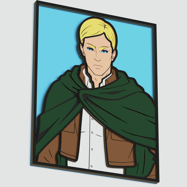 Erwin Smith (Attack on Titan) Layered Design for cutting