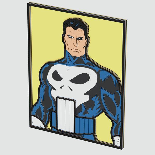 Old School Punisher Layered Design for cutting