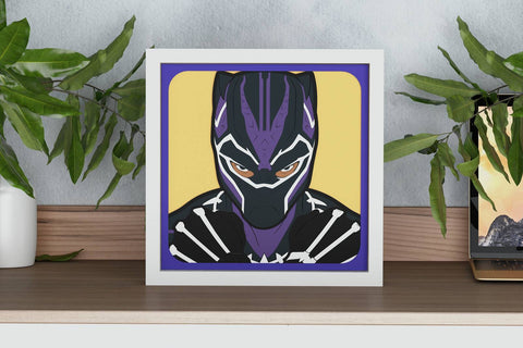 Black Panther Shadow Box. File for cutting