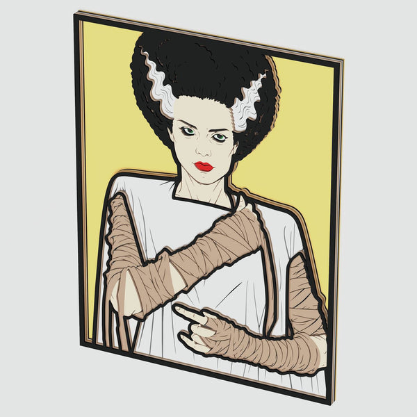 Bride of Frankenstein Layered Design for cutting