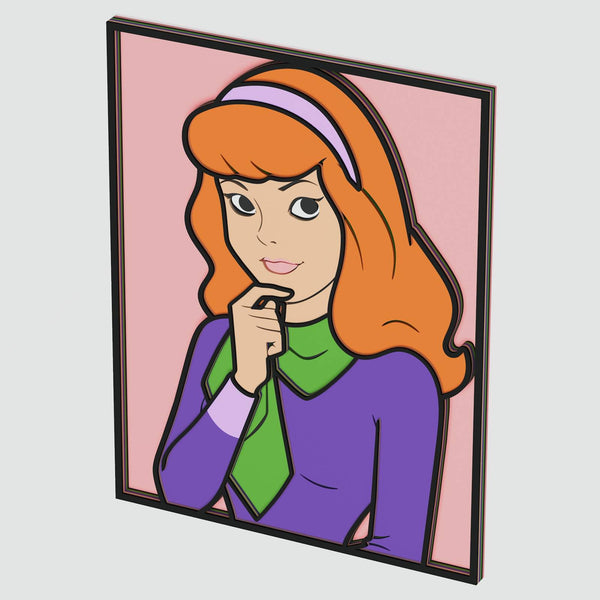 Daphne Blake Portrait Layered Design for cutting