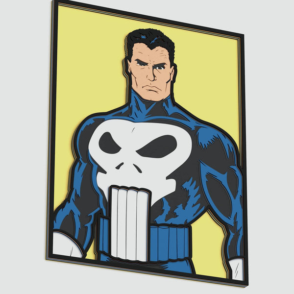 Old School Punisher Layered Design for cutting