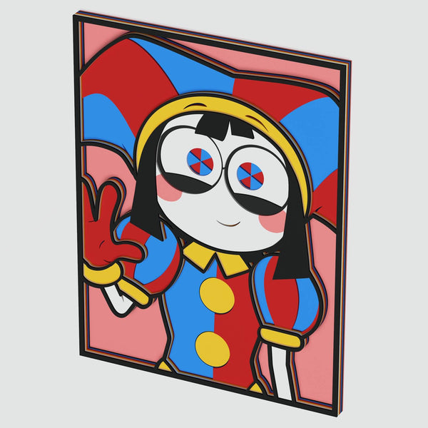 Pomni from The Amazing Digital Circus. Layered Design for cutting