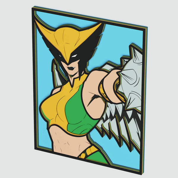 Hawkgirl Layered Design for cutting