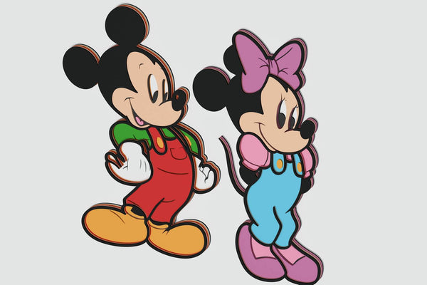 Teenage Mickey And Minnie Mouse Layered Design for cutting