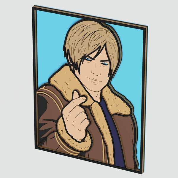 Leon S Kennedy (Resident Evil) Layered Design for cutting