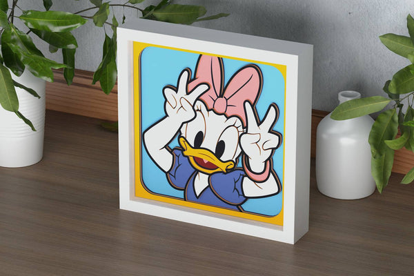 Daisy Duck Shadow Box. File for cutting