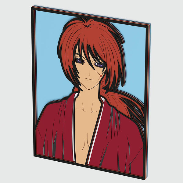 Himura Kenshin Layered Design for cutting