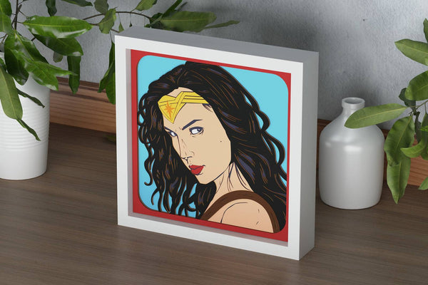 Wonder Woman Shadow Box. File for cutting