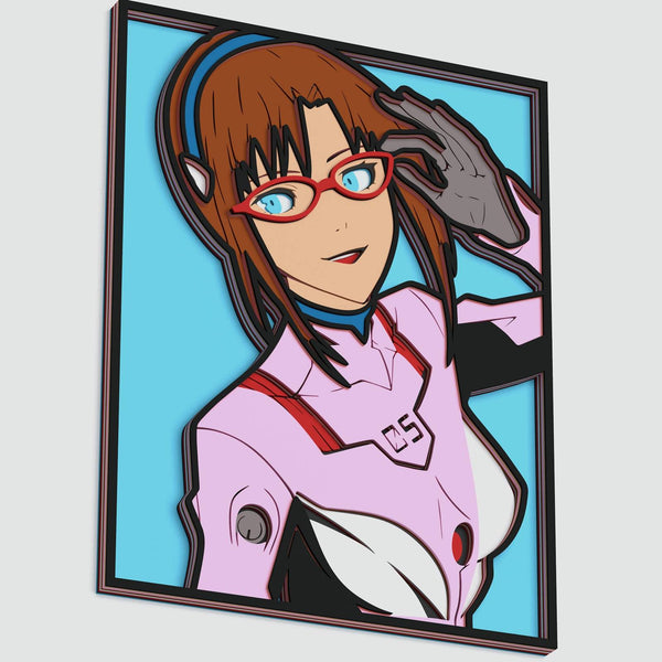 Mari Makinami (Evangelion) Layered Design for cutting
