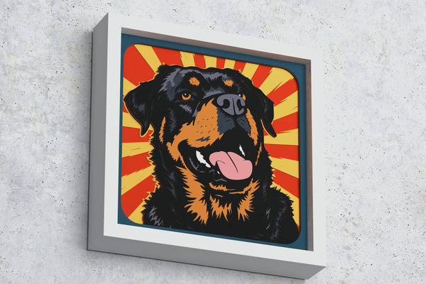 Rottweiler Shadow Box. File for cutting