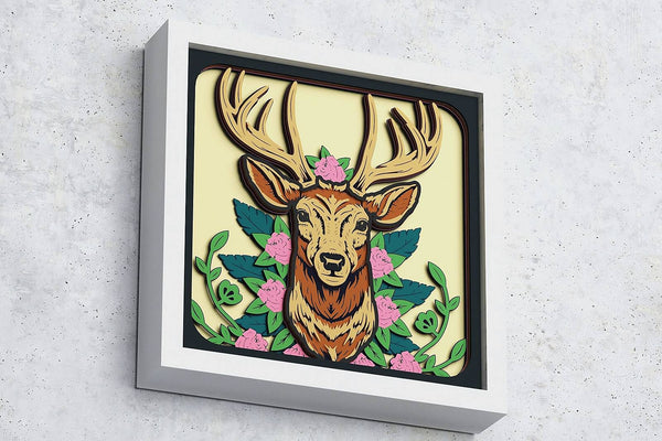 Deer Shadow Box. File for cutting