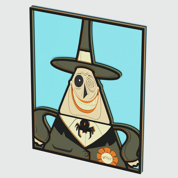 Mayor Portrait (Nightmare Before Christmas) Layered Design for cutting