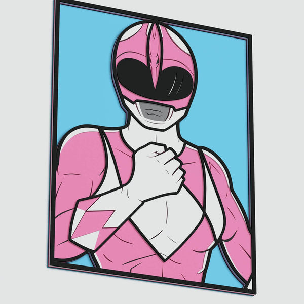 Pink Power Ranger Layered Design for cutting