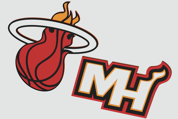 Miami Heat Layered Design for cutting