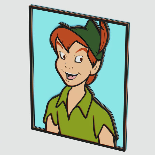 Peter Pan Portrait Layered Design for cutting