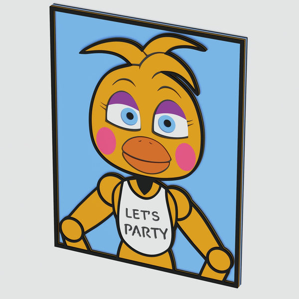 Chica (FNAF) Layered Design for cutting