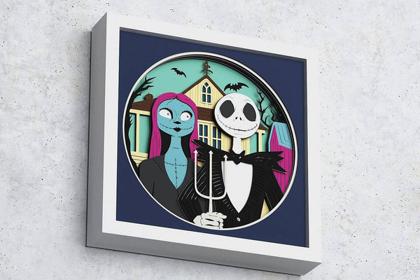 American Gothic Nightmare Shadow Box. File for cutting
