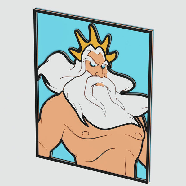 King Triton (The Little Mermaid) Layered Design for cutting