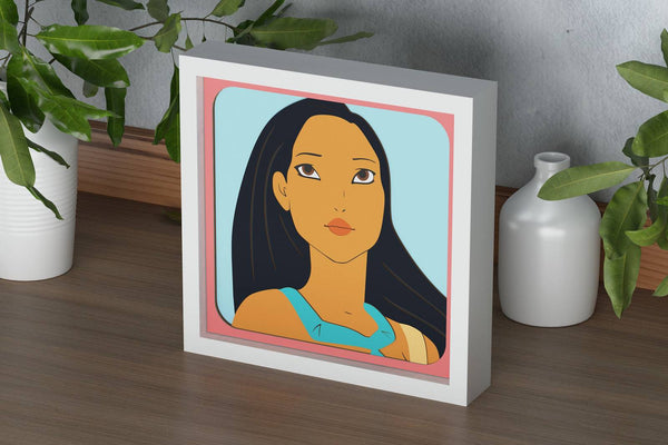 Pocahontas Shadow Box. File for cutting