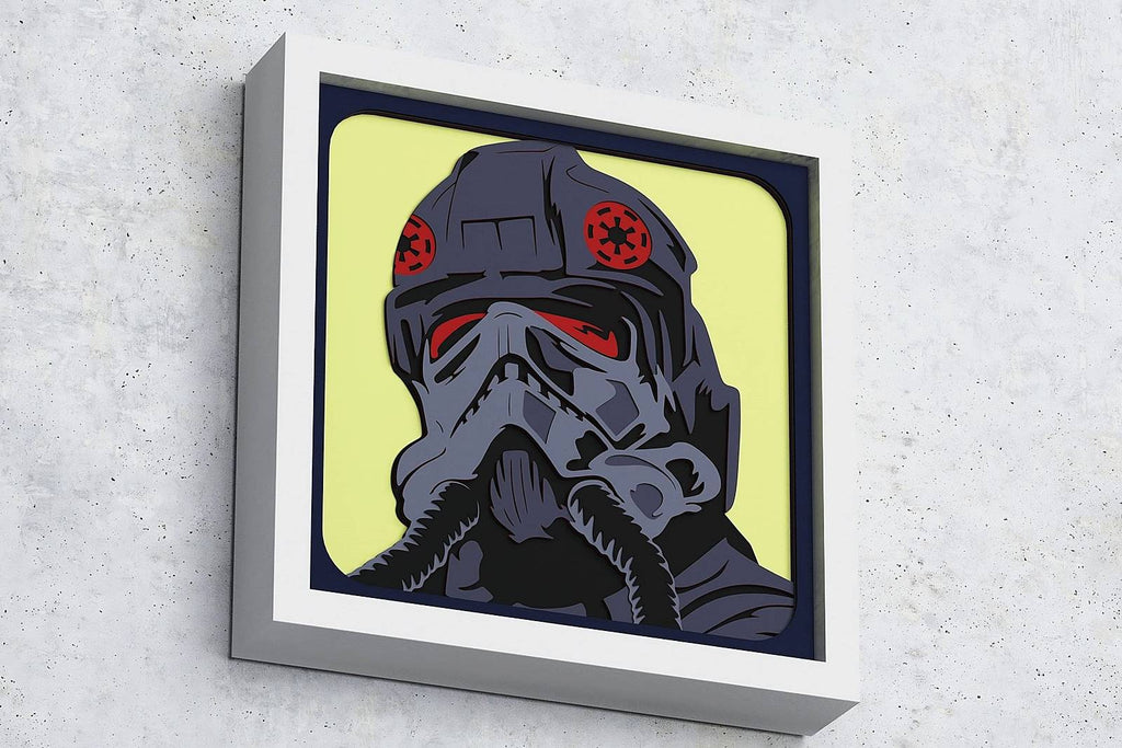 Pilot Shadow Box TIE Fighter Pilot Shadow Box. File for cutting - LaserCraftum