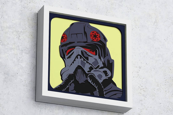 TIE Fighter Pilot Shadow Box. File for cutting