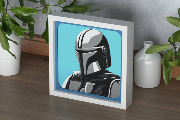 Mandalorian Shadow Box. File for cutting