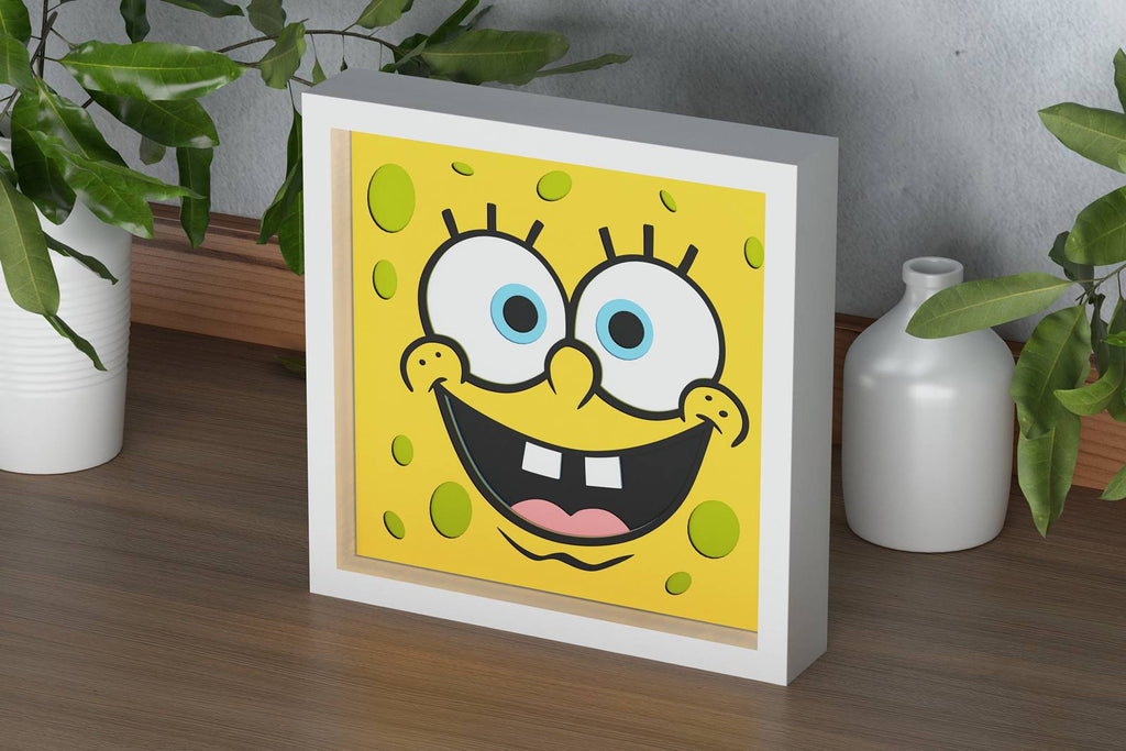 Spongebob Filing Document SpongeBob Shadow Box. File for cutting - LaserCraftum
