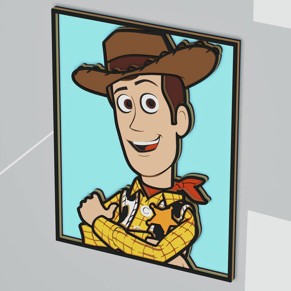 Woody Portrait Layered Design for cutting