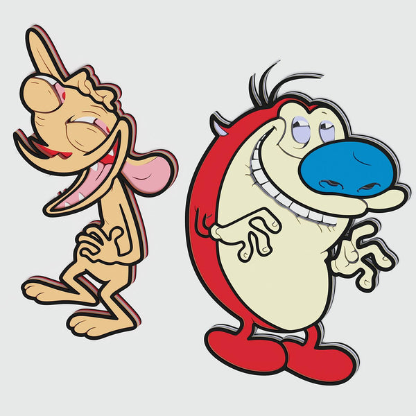 Ren and Stimpy Layered Design for cutting
