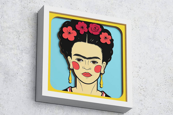 Frida Kahlo Shadow Box. File for cutting