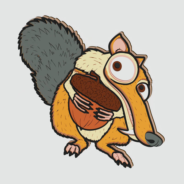Scrat (saber-toothed squirrel from Ice Age) Layered Design for cutting