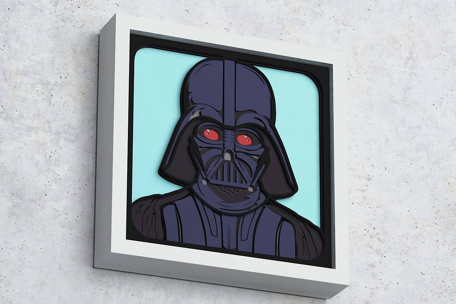 Darth Vader Shadow Box. File for cutting LaserCraftum