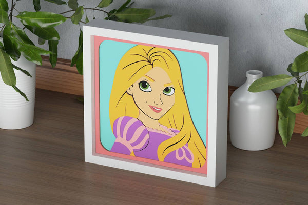 Rapunzel Shadow Box. File for cutting